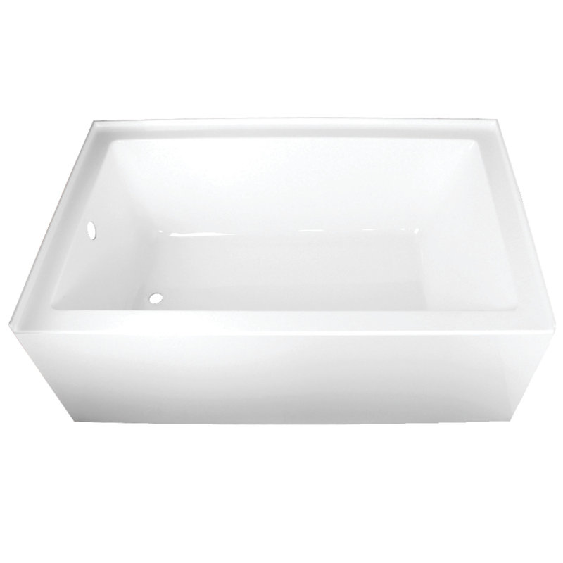 Kingston Brass Aqua Eden 60" x 36" Alcove Soaking Acrylic Bathtub
